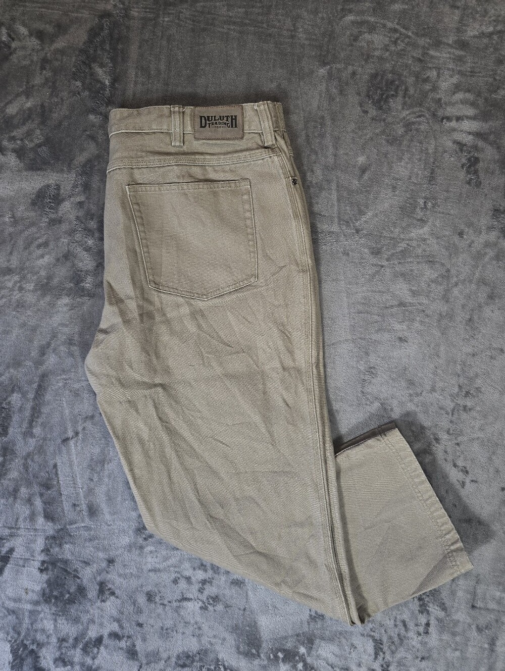 Duluth Trading Co 5 Pocket Pants Size 42x30 Canvas Utility Work Beige Tan